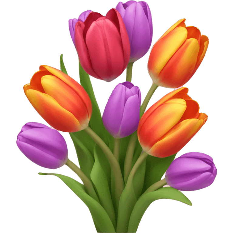 Tulip bouquet emoji