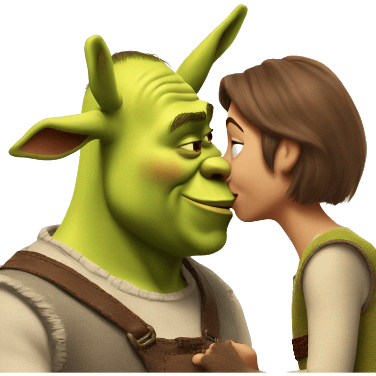 Shrek kissing donkey  emoji