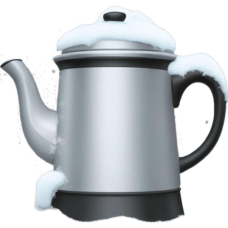 Coffee pot in snow emoji