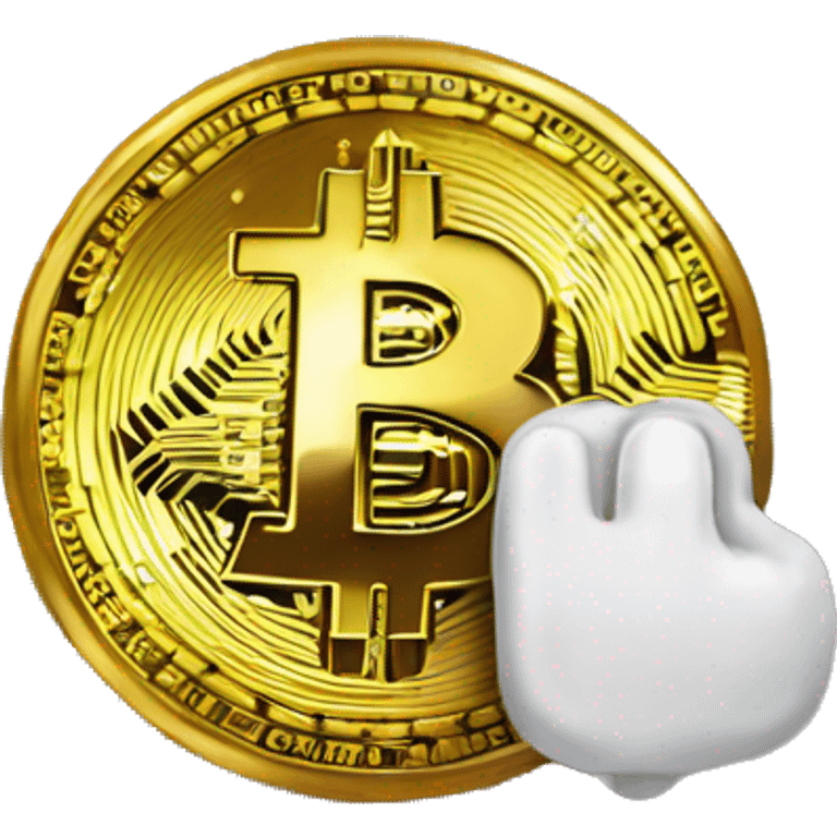 bitcoin in computer emoji