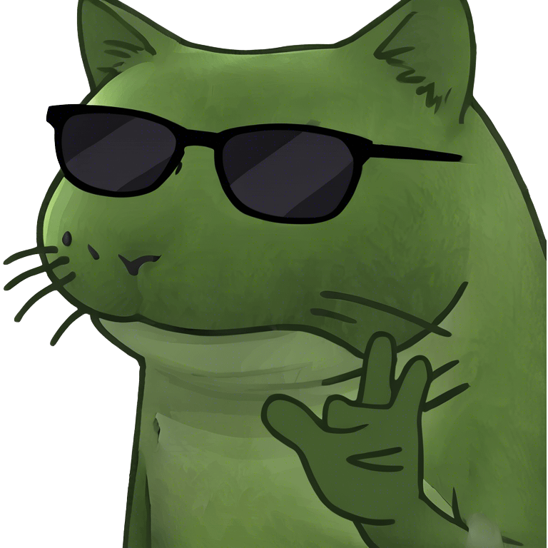 Cat with sunglasses emoji