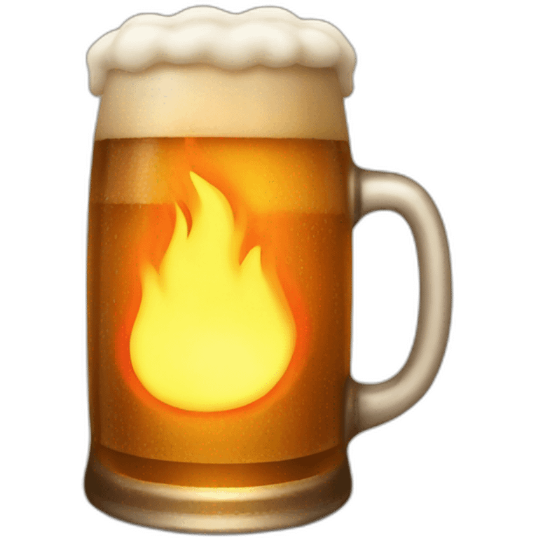 Beer fire emoji