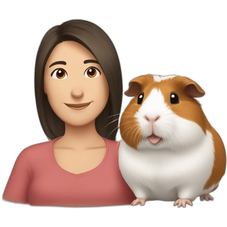 Guinea pig and mom emoji