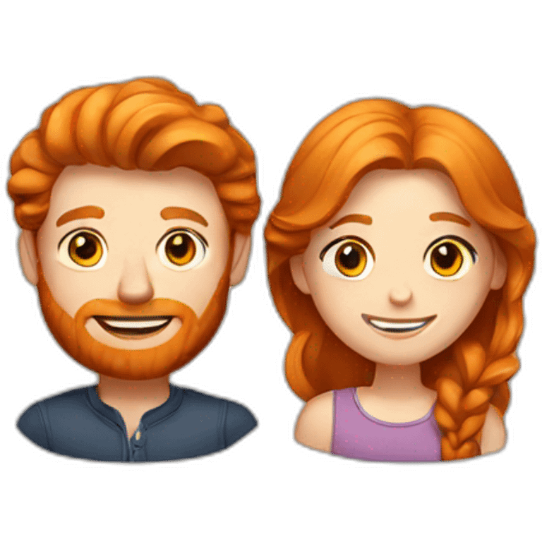 a ginger couple emoji