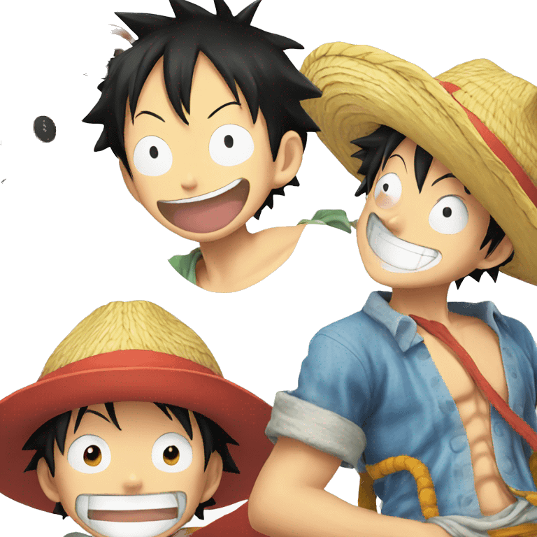 Luffy smiling widely emoji