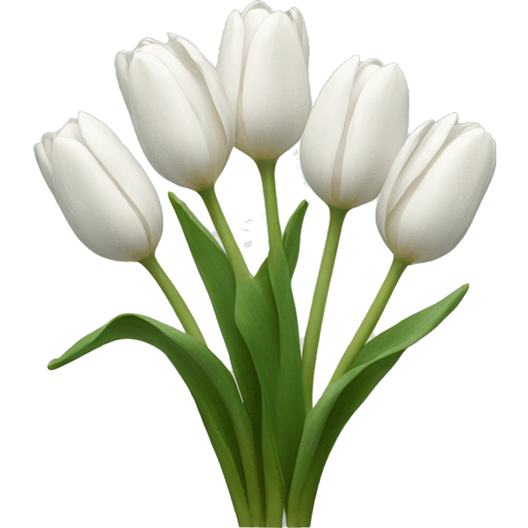 white tulips emoji