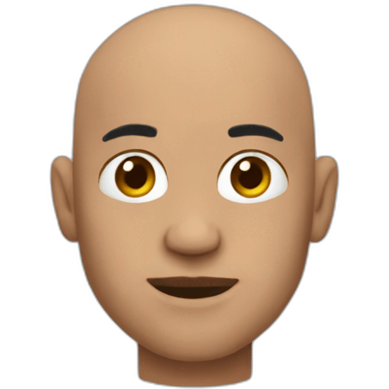 A bald men with scars  emoji