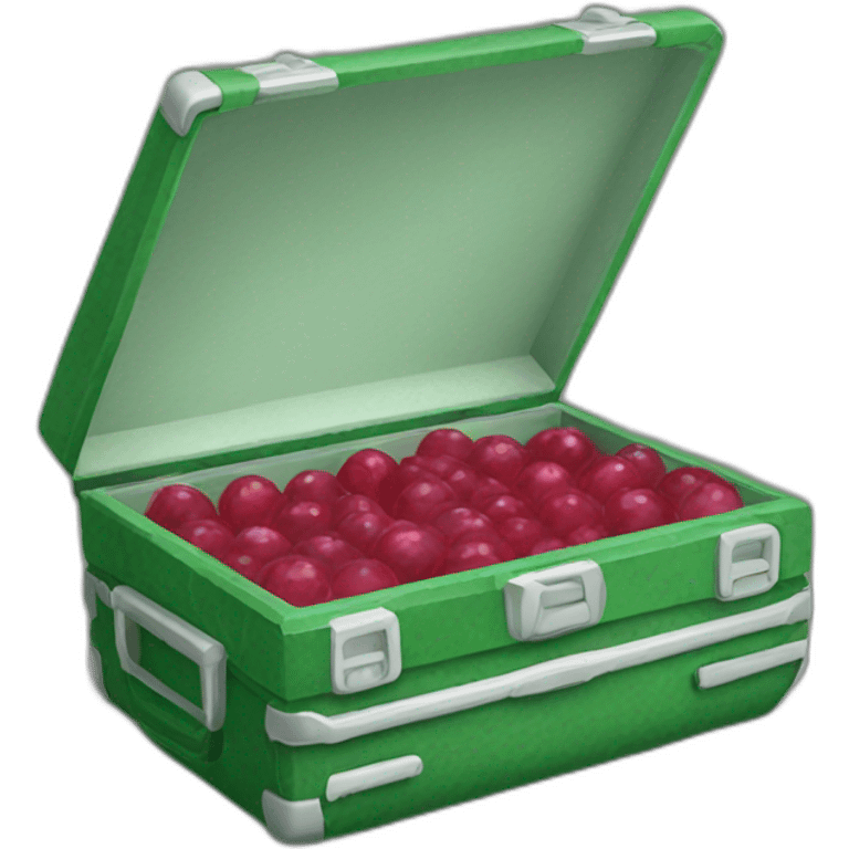 case, green ruby emoji