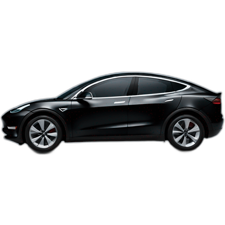 black tesla model Y emoji emoji