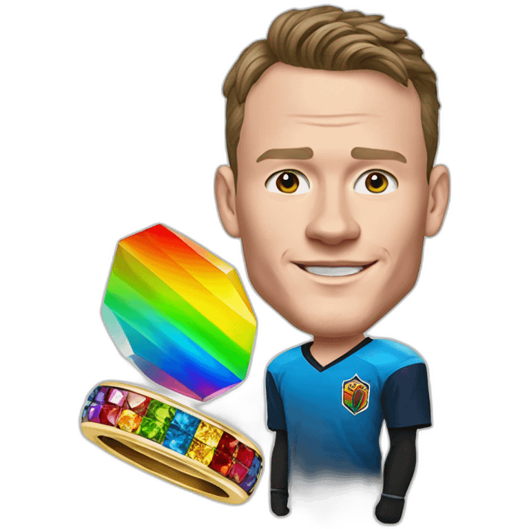 Jonathan Toews as rainbow diamond ring emoji