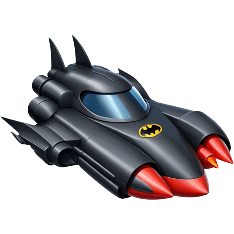 batmobile in rocket ship boom! emoji