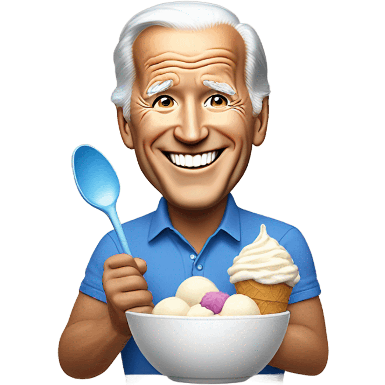 joe biden eating ice cream emoji