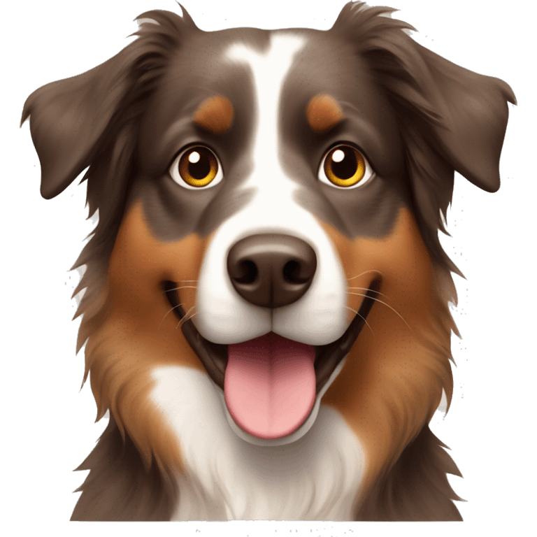 Brown Australian shepherd  emoji