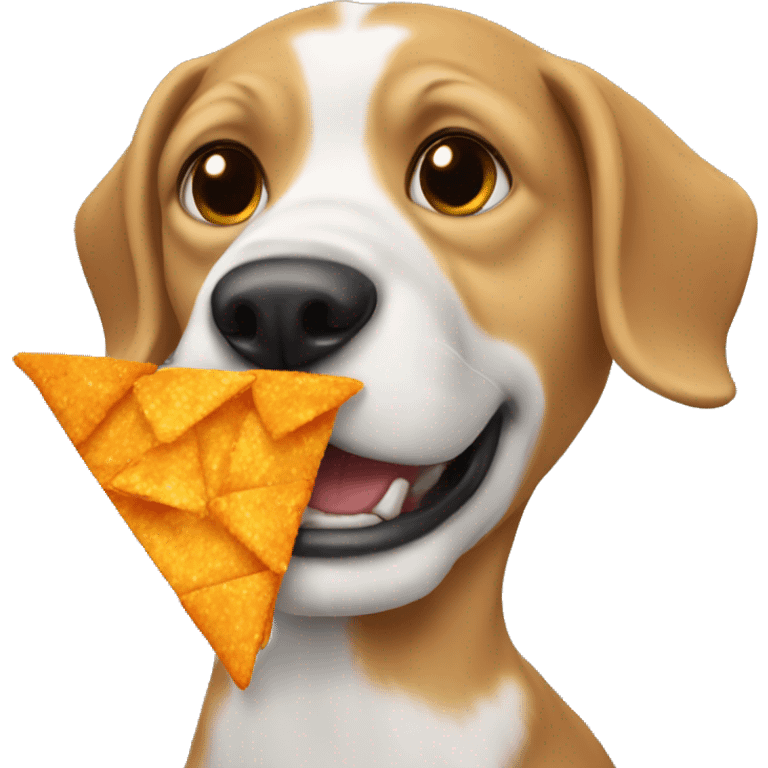 Dog eating Doritos  emoji