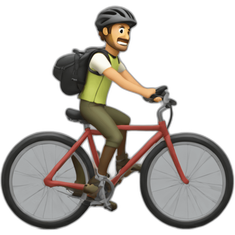 persona haciendo caballitos en bici emoji