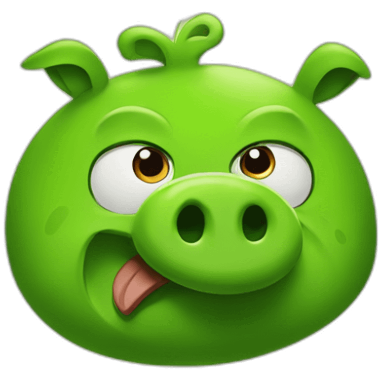 The green pig from Angry Birds rules the birds emoji