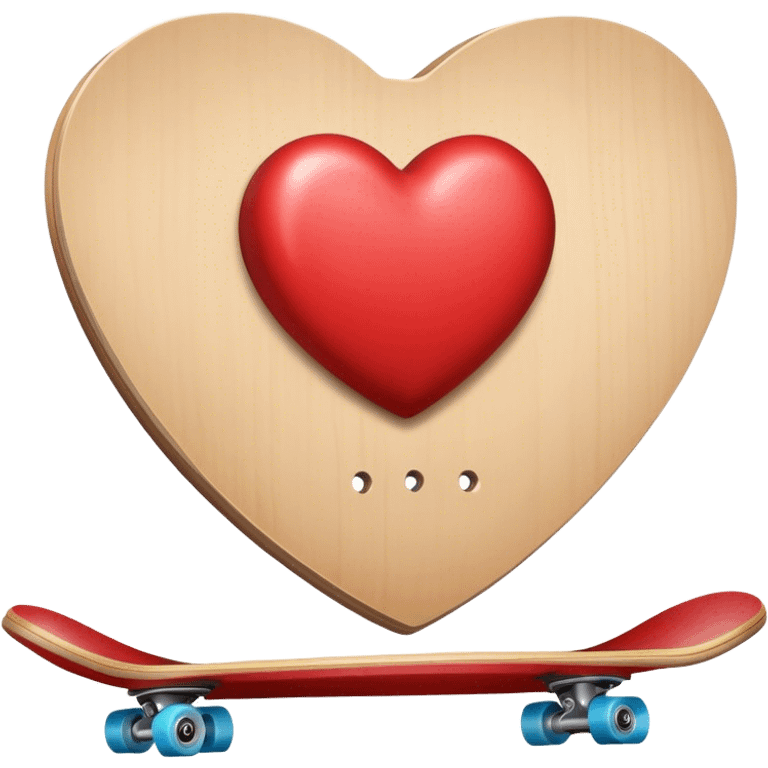 a heart with a skateboard  emoji