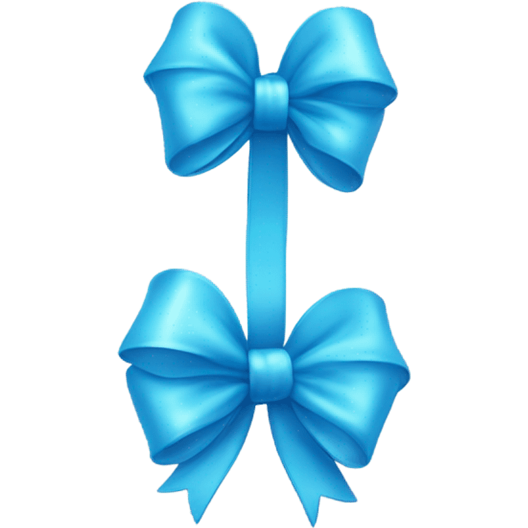 A cute blue bow ￼ emoji