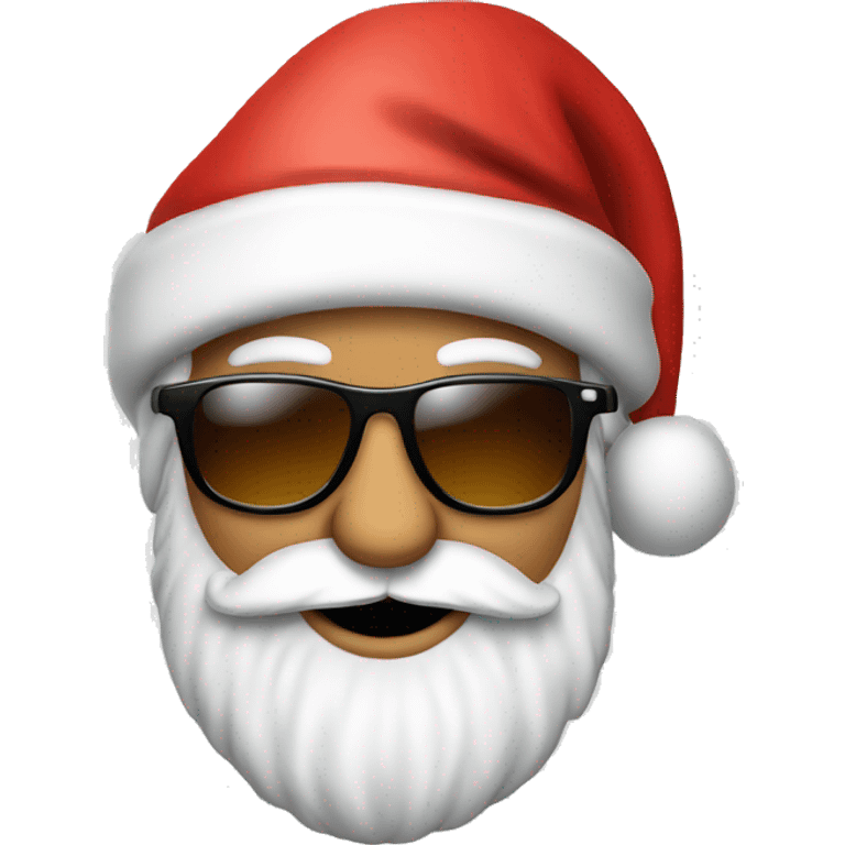 Father Christmas with sunglasses.  emoji