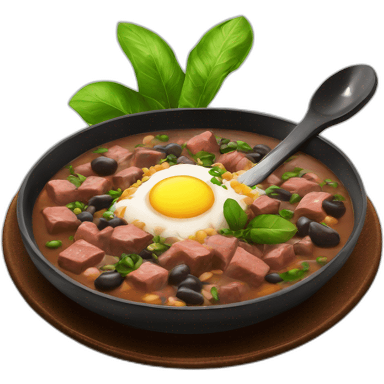 feijoada brazilian dish on a plate emoji