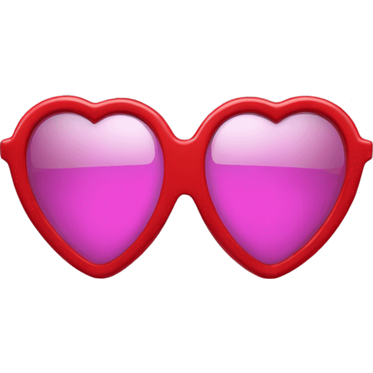 Red heart shaped glasses emoji