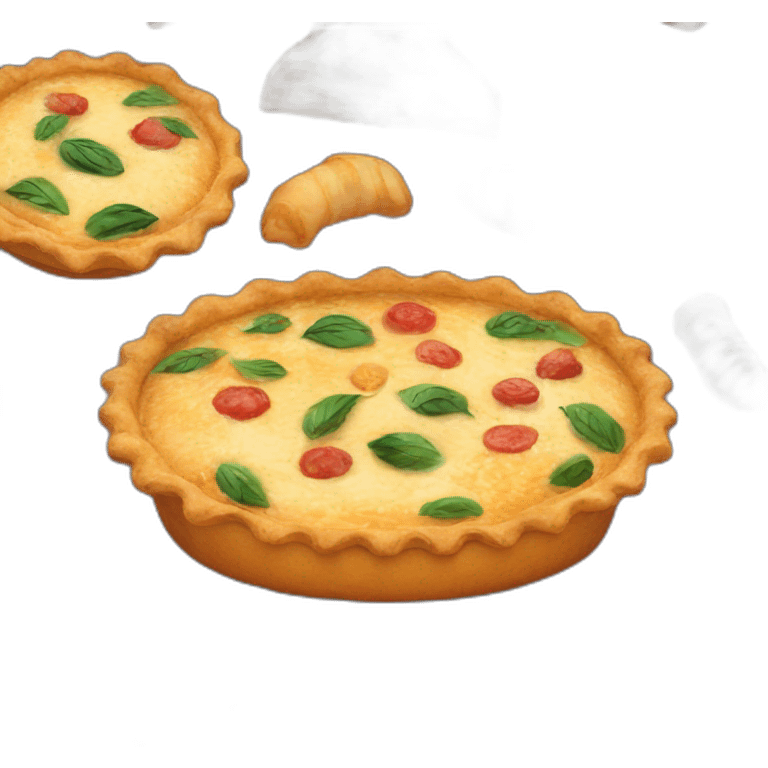 A baked dish with a pastry crust, filled with sweet or savory ingredients emoji