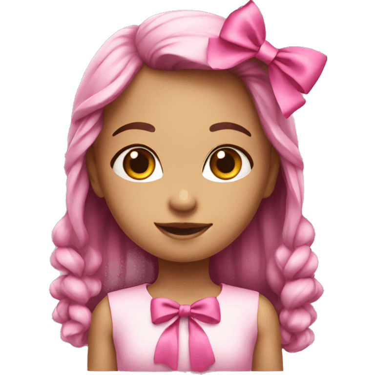 Girlwith bow pink emoji