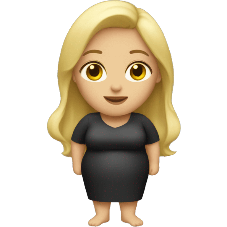 Fat blonde woman emoji