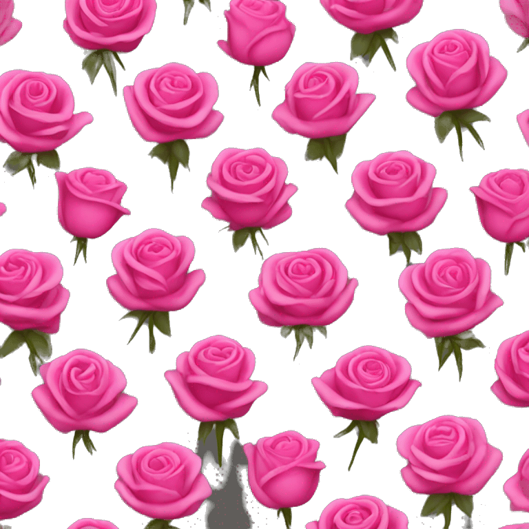 Bouquet of hot pink roses emoji