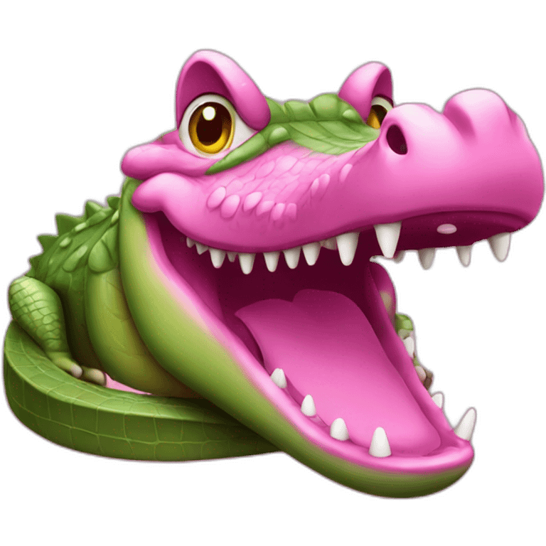 crocodile pink emoji