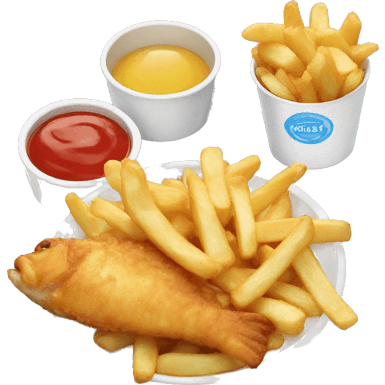 Fish and chips meal emoji