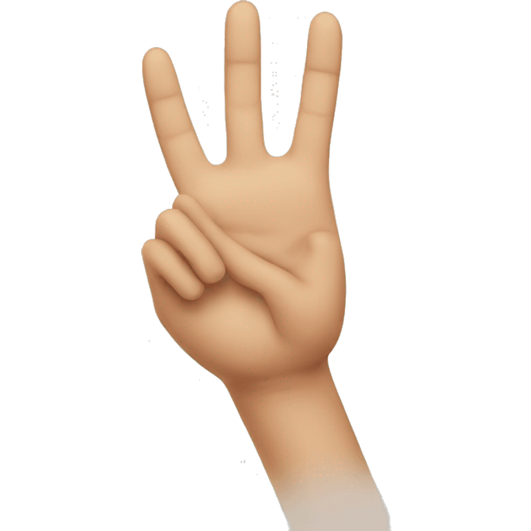 hand showing 3 fingers emoji