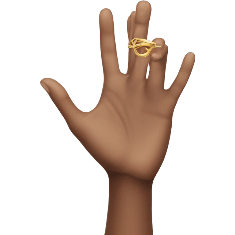 hand with ring emoji