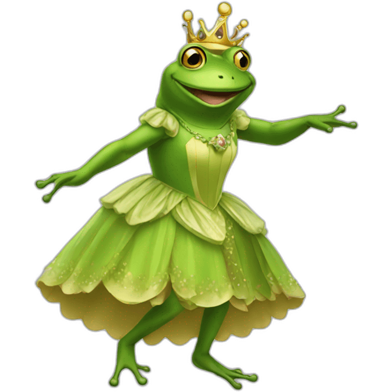 Frog queen dancing emoji