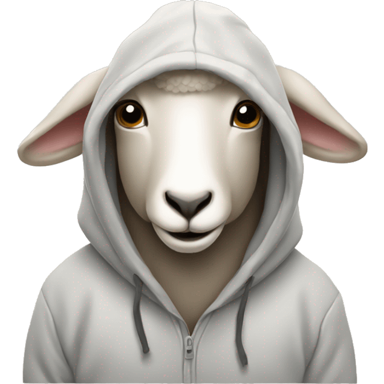 sheep wearing hoodie emoji