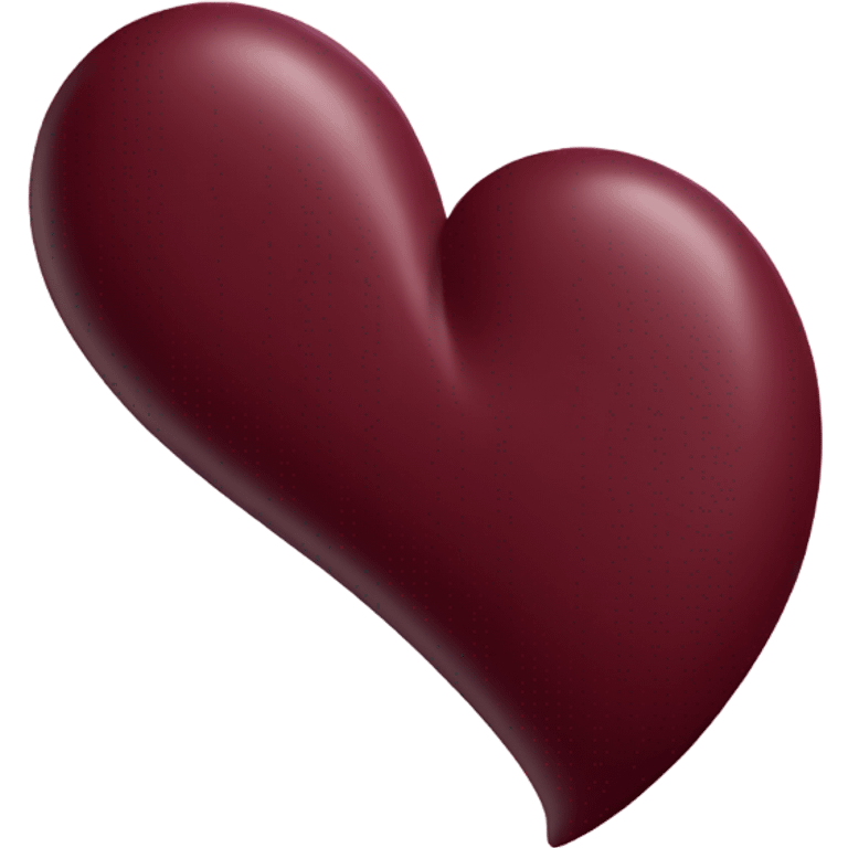 Maroon elongated heart emoji