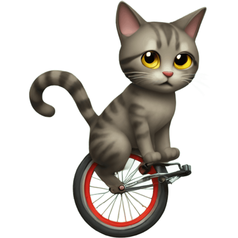 Cat riding a unicycle  emoji