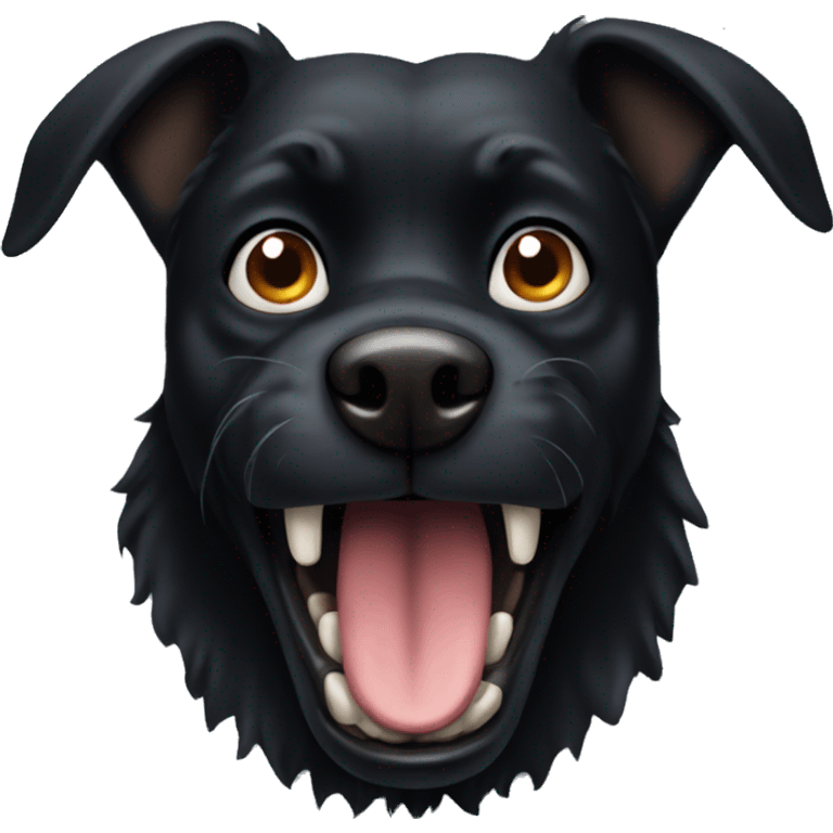 MAD black dog   emoji