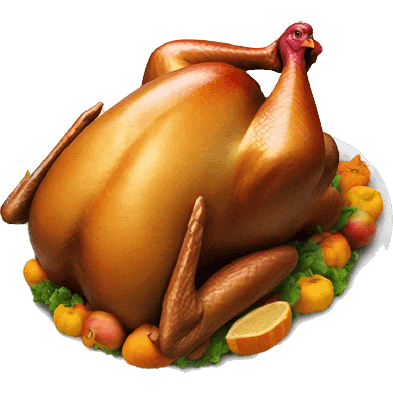 Thanksgiving turkey with crack emoji