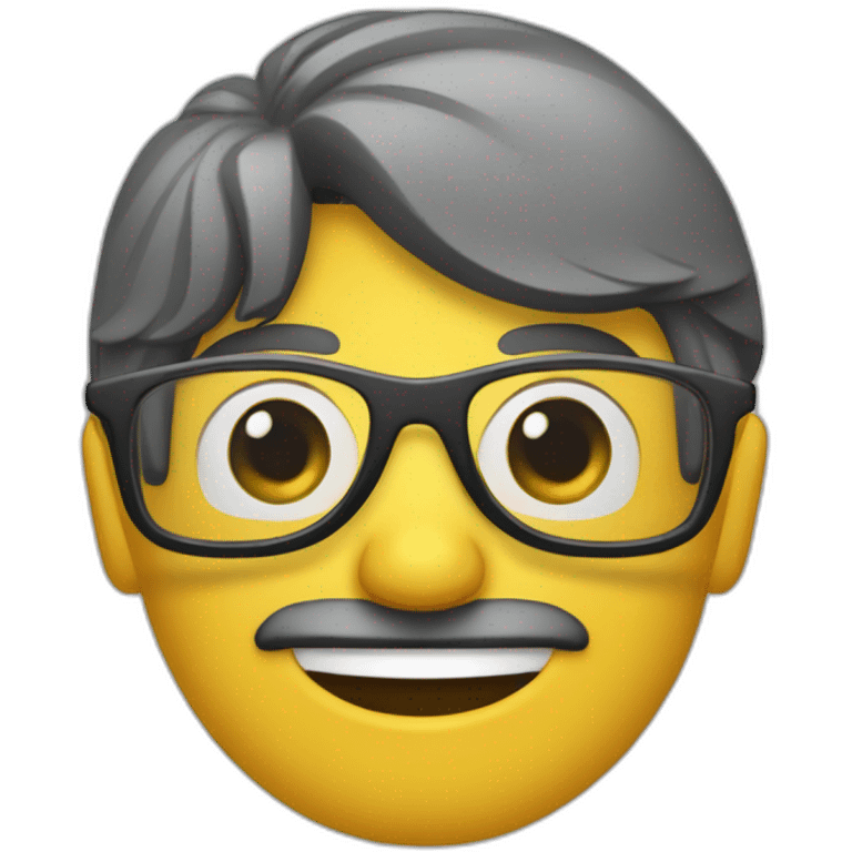 Lelis Vercellesi con gafas de aumento emoji