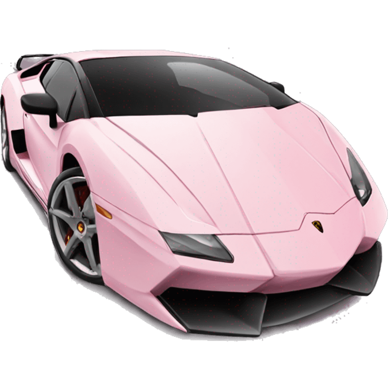 light pink car Lamborghini  emoji