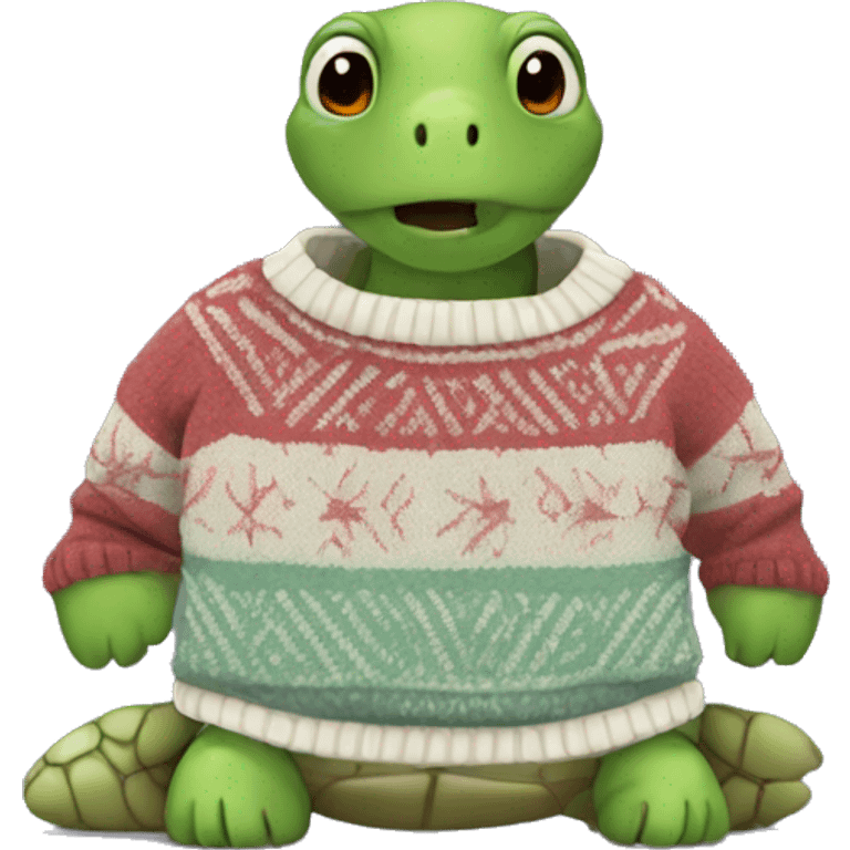 Turtle with a sweater emoji