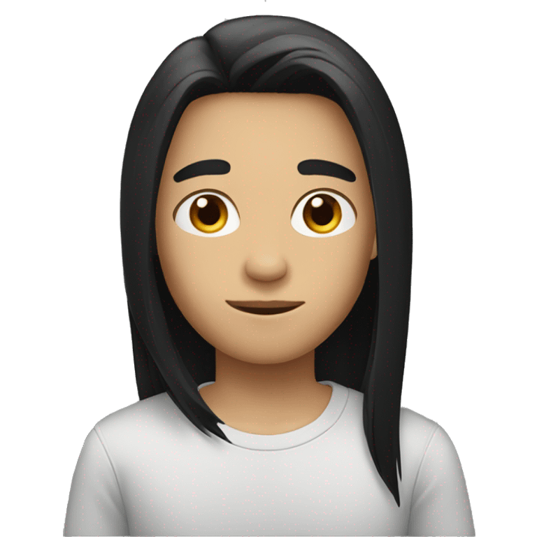 boy with long black straight hair emoji