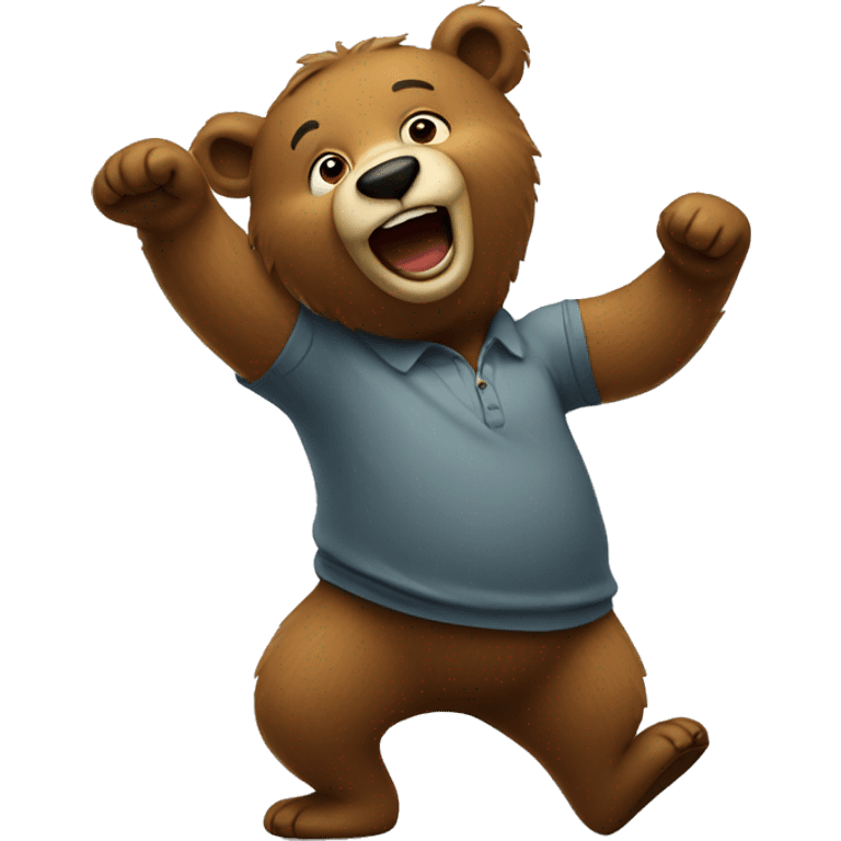 Bear dancing  emoji