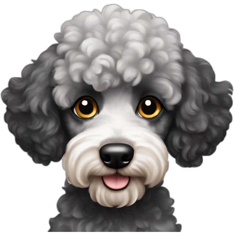 Black merle poodle emoji