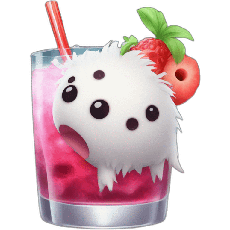 poro from lol inside a cocktail emoji