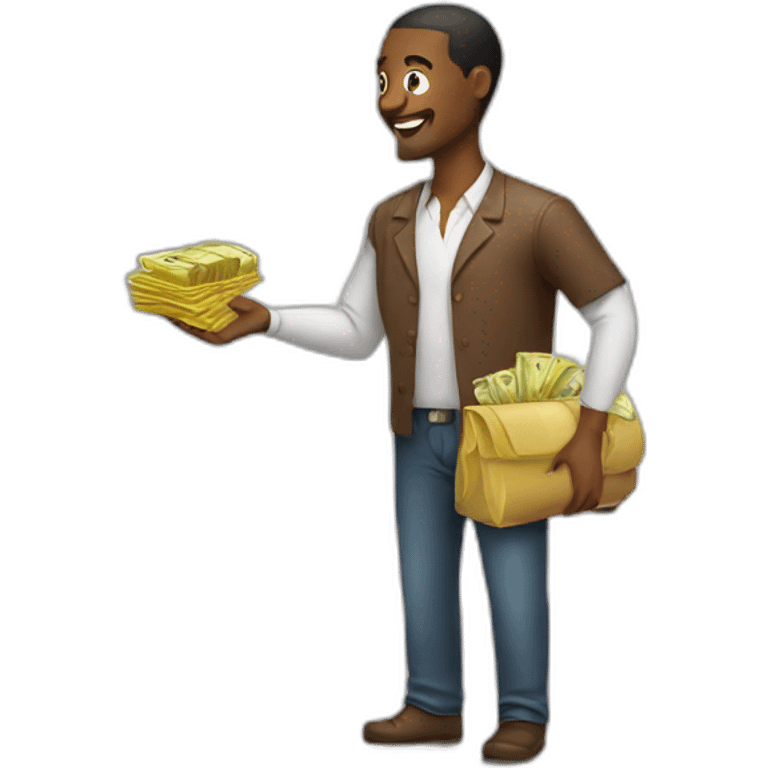 Man giving money emoji