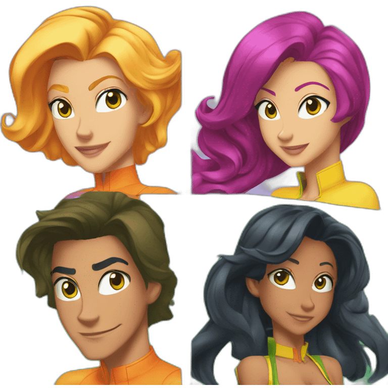 Totally Spies Sam Alex clover emoji