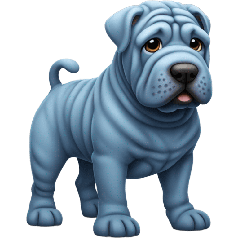 blue shar pei emoji