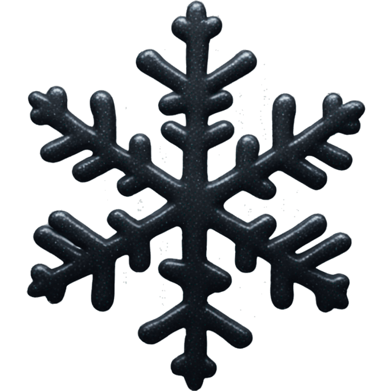 Black Snowflake with sparkles  emoji